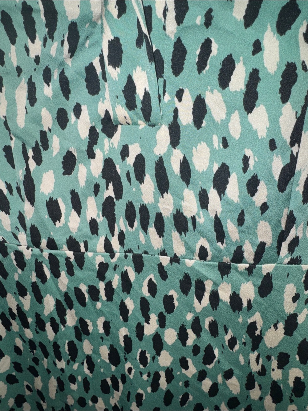 H&M Teal Mixed Animal Print Long Sleeve Midi Dress - Picture 6 of 6